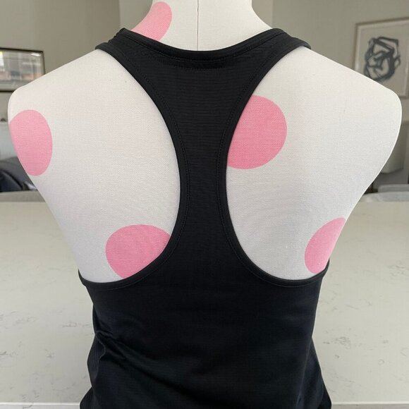 Under Armour Athletic RB Loose Heat Gear Ribbed Running Top Black Blue Org Sz XS - Picture 4 of 9